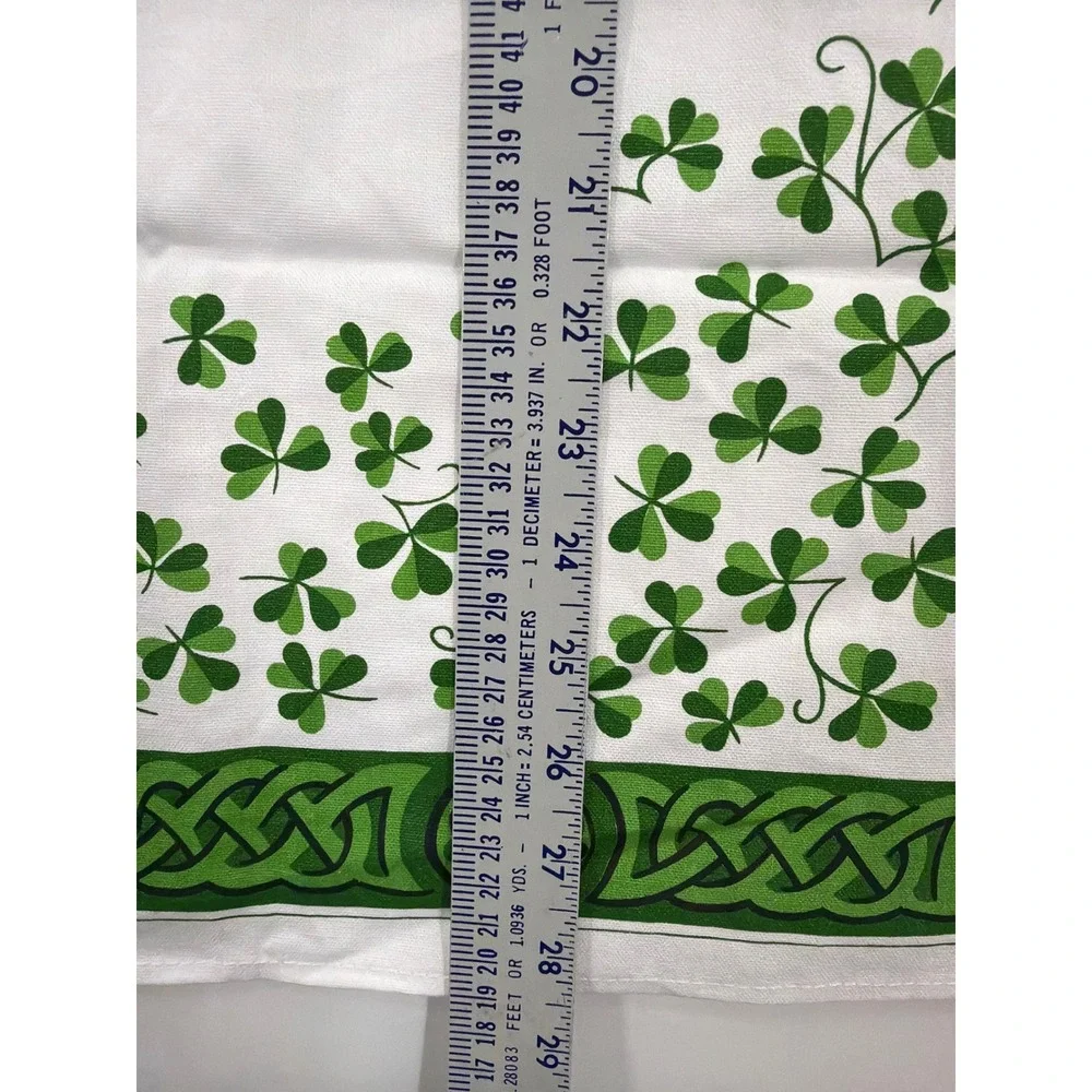 Vintage Irish Cabin Tea Towel I've Got Irish Roots Cotton Shamrock Celtic